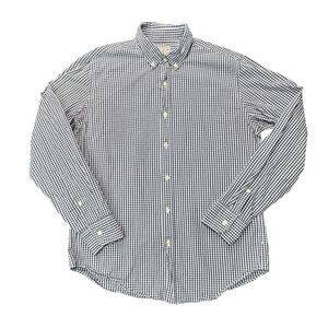 J Crew Shirt Mens Sz M Blue Plaid Check Quality Woven Shirt Tartan Button Down